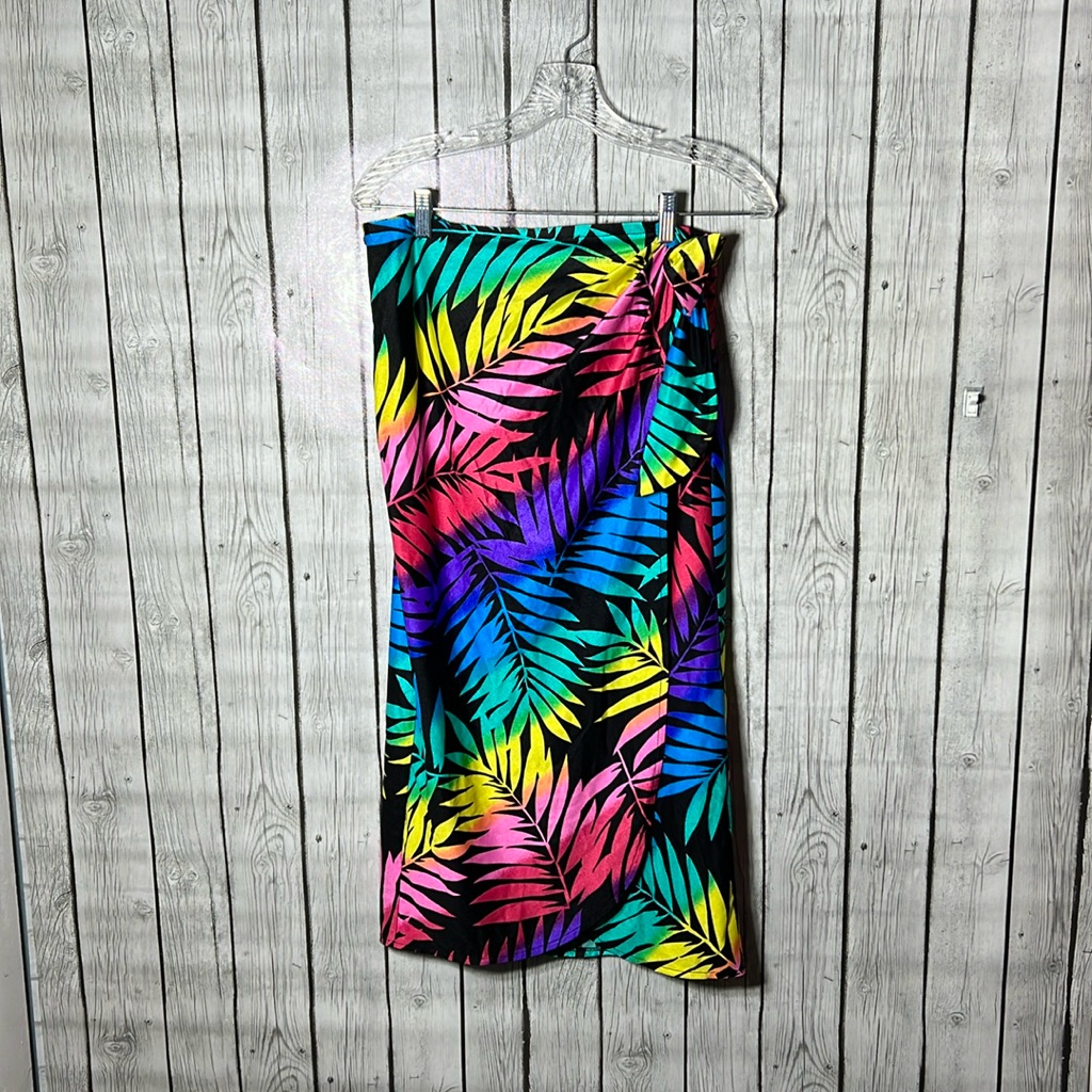 Catalina Vintage 90’stropical Floral Print Swim Skirt Coverup